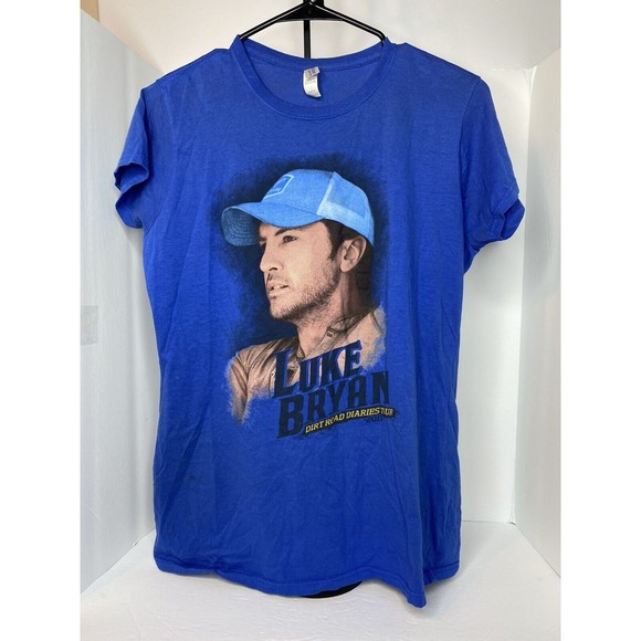 Gildan | Tops | Luke Bryan Dirt Road Diaries Tour Shirt Blue XL - Picture 1 of 15